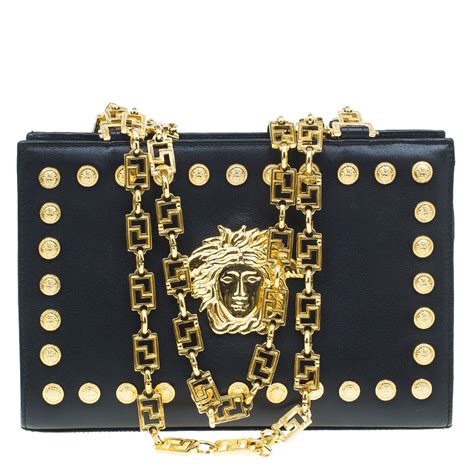 studs small shoulder bag versace|farfetch versace shoulder bag.